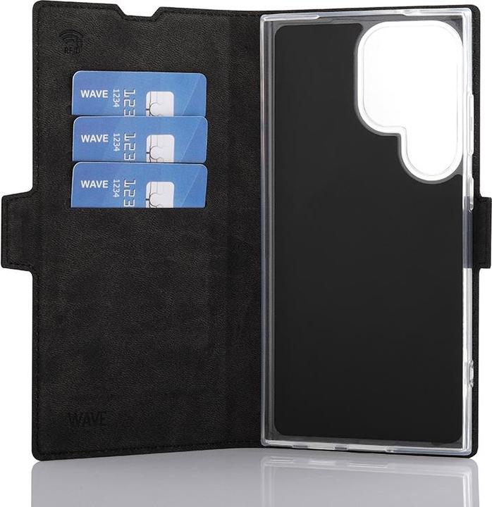 Produktbild Wave BookCase -suojakuori, Samsung Galaxy S24 Ultra, musta (Samsung Galaxy S24 Ultra)