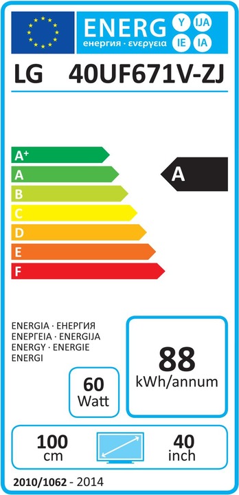 Energie-Label LG 40uf671v (40", LED, 4K)