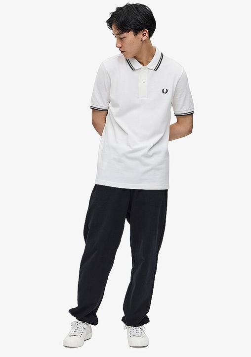 Produktbild Fred Perry Twin Tipped Polo Shirt Short Sleeve Snow White (S)