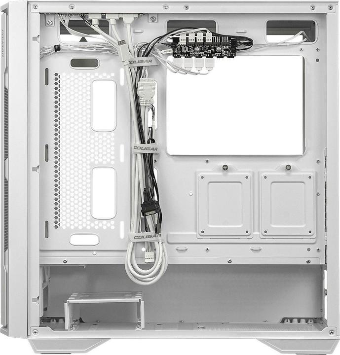 Produktbild Cougar Uniface RGB White | PC Case | Mid Tower / Mesh Front Panel / 4 x 120mm ARGB Fans / TG Left (ATX, mATX, Mini-ITX, SSI CEB)