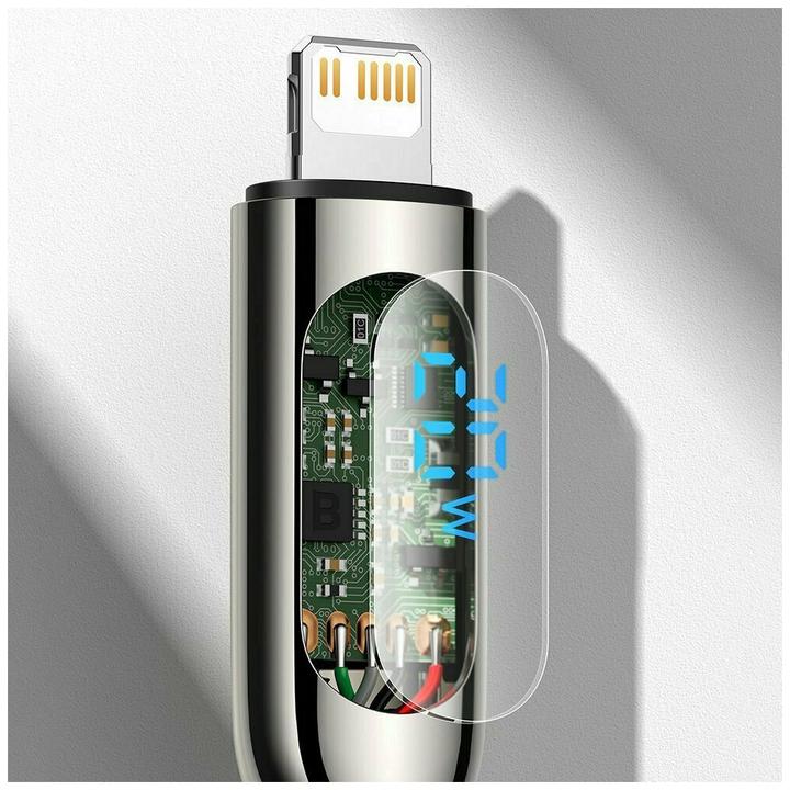 Image du produit Baseus Display Fast Charging Data Cable Type-C to IP 20W 1m Black (1 m, 20 W)