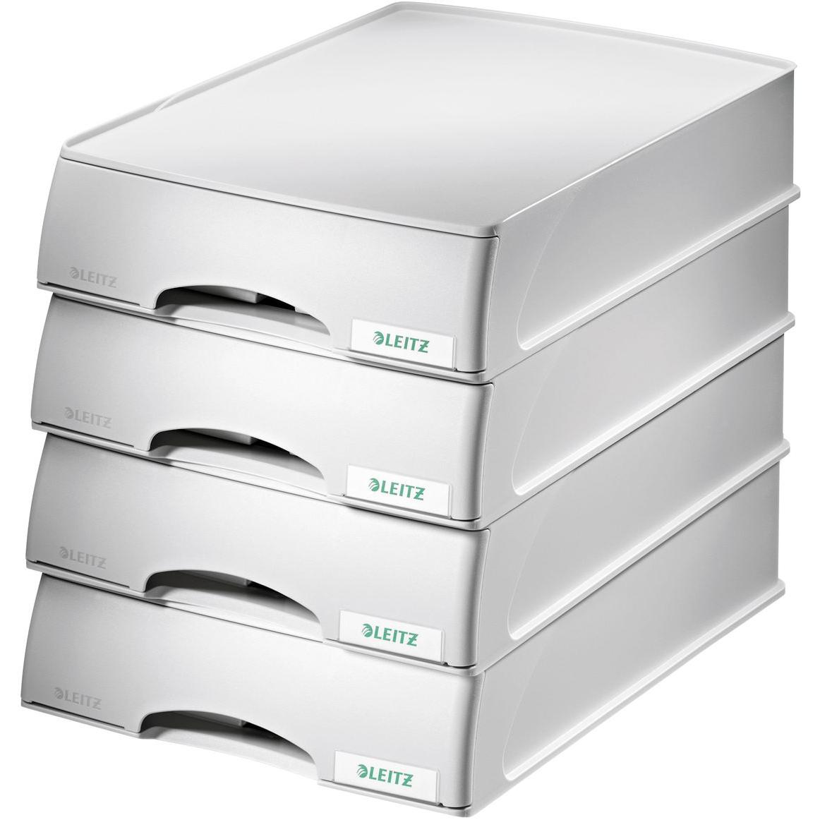 Leitz, Dokumentenablage, Ablagekorb Plus, DIN A4, Kunststoff, 4 Stück (A4)