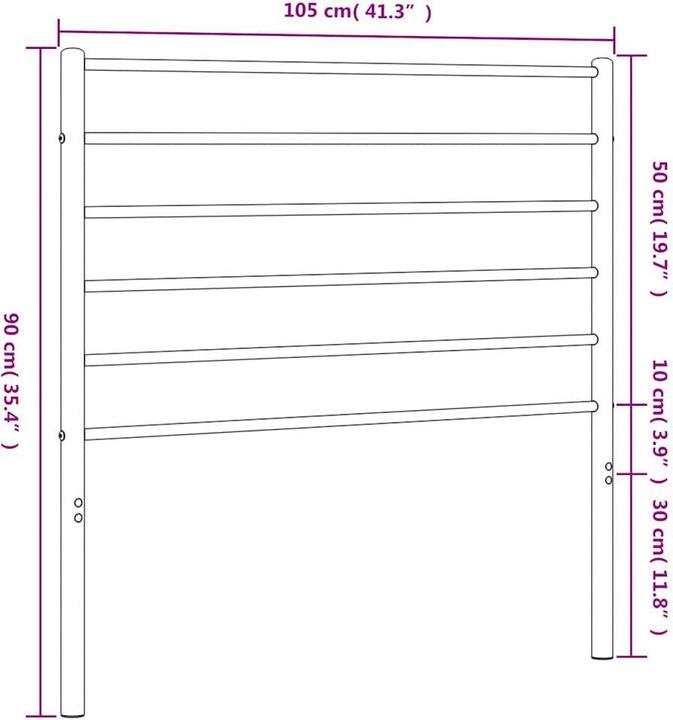Image du produit vidaXL Kopfteil (105 x 3 x 90 cm)