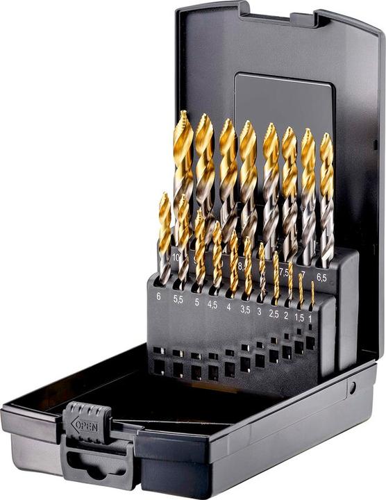 Produktbild Pro-Fit Spiralbohrerset HSS-G mit TIN-Stufenspitze (2.5 mm, 4 mm)