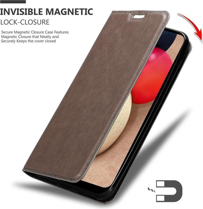 Actual product image Cadorabo Book Invis. Magnet sleeve (Samsung Galaxy A02s)