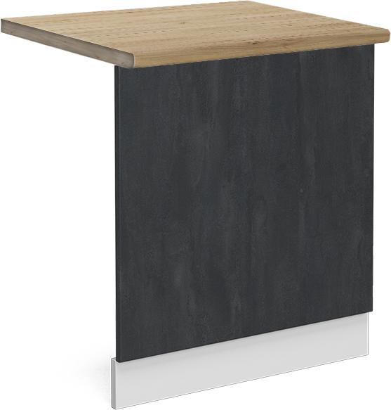 Black, Black concrete, Gold power oak, White