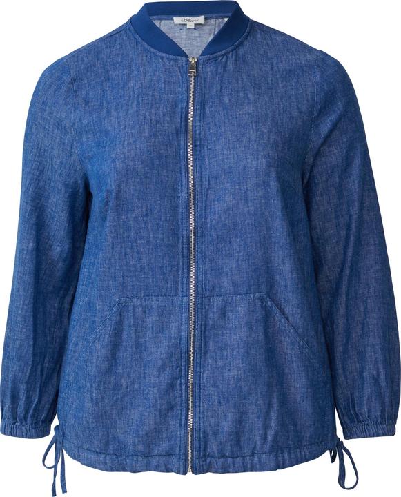 Produktbild S.Oliver Indoor-Jacke Leinenmix-Blouson mit Raffungen (44)
