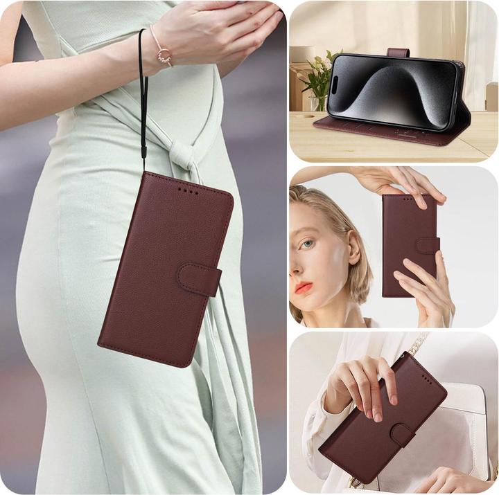 Actual product image Cover-Discount Galaxy S25 FE - Lederoptik-Hülle mit strukturierter Oberfläche (Samsung Galaxy S25 FE)