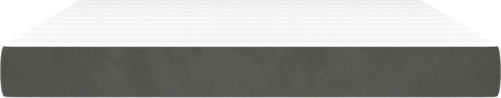 Produktbild vidaXL Taschenfederkernmatratze Dunkelgrau Samt (160 x 220 cm)