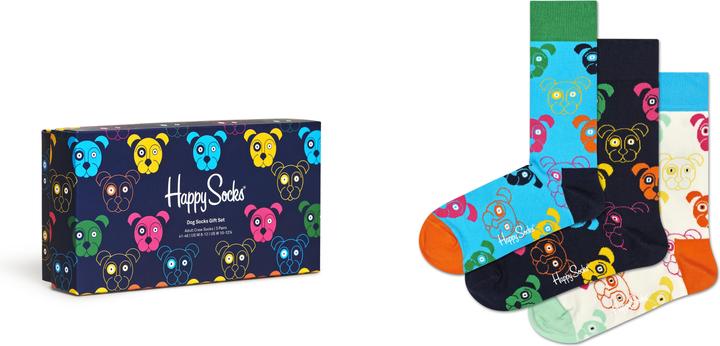 Immagine prodotto Happy Socks Cane misto (confezione da 3, 41 - 46)