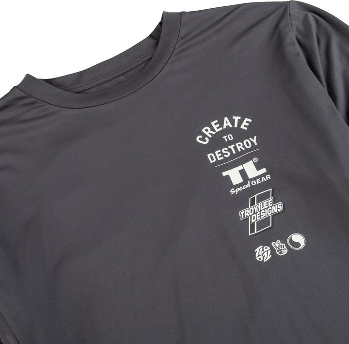Image du produit Troy Lee Designs Tee Ruckus Long Sleeve Ride - Destroy carbon XL (XL)