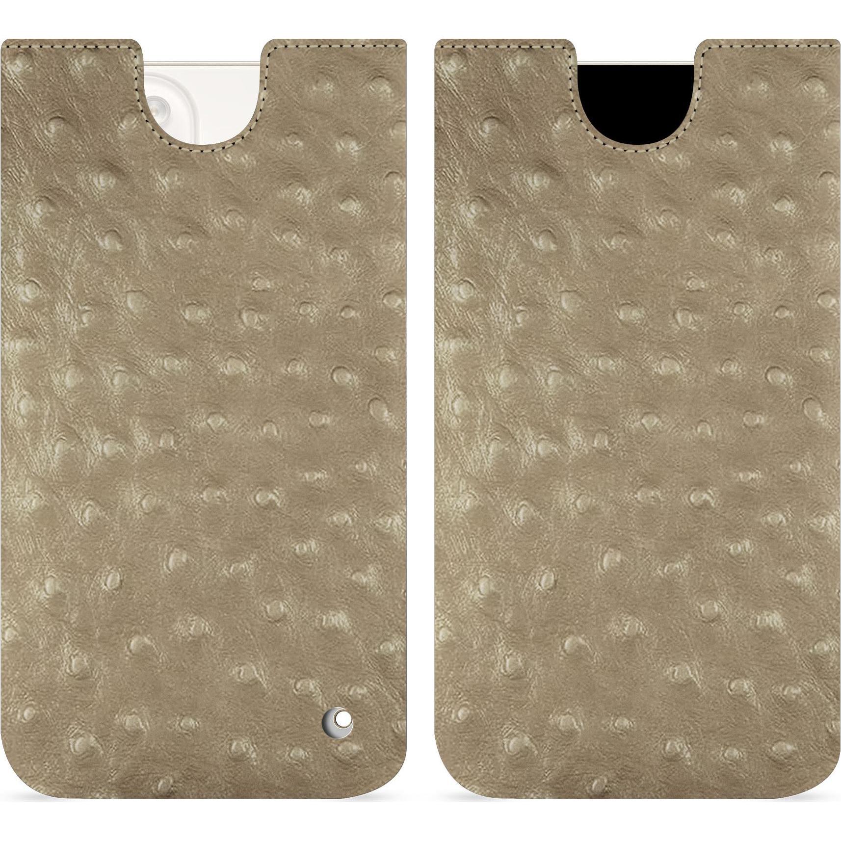Thumbnail - Noreve Lederschutzhülle (Apple iPhone 15 Plus), Smartphone Hülle, Beige