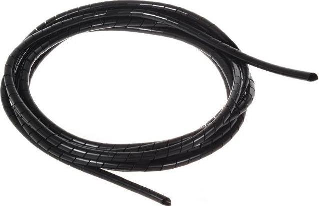 Maclean MCTV-684 - Spiralkabelschlauch, 3 m, schwarz, 5 x 6 mm (Kabelspiralschlauch, 300 cm)