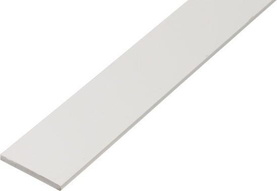 Alberts Flat bar plastic white 25x2 mm, 2 m