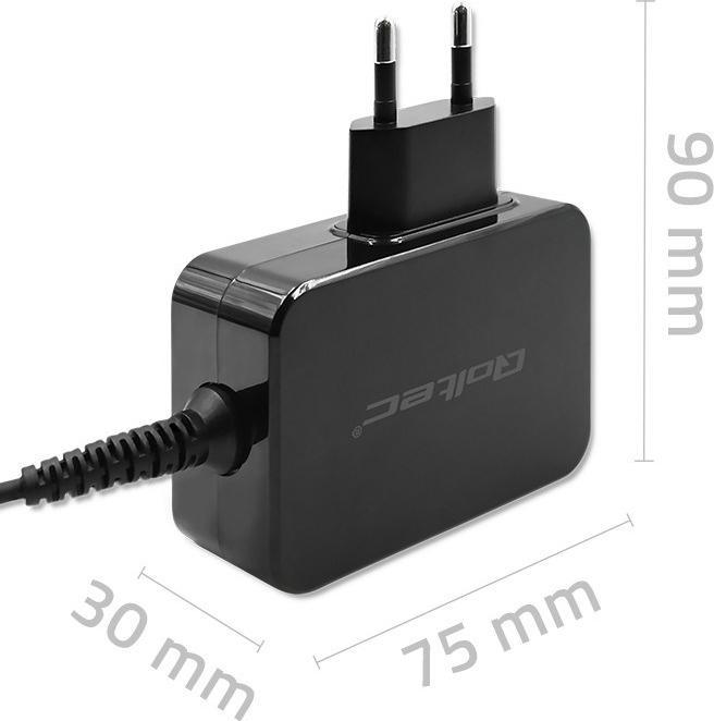 Image du produit Qoltec Ładowarka GaN POWER PRO | 1xUSB-C | 65W | 5-20V | 3-3.25A | Czarna (65 W, 1 portion)