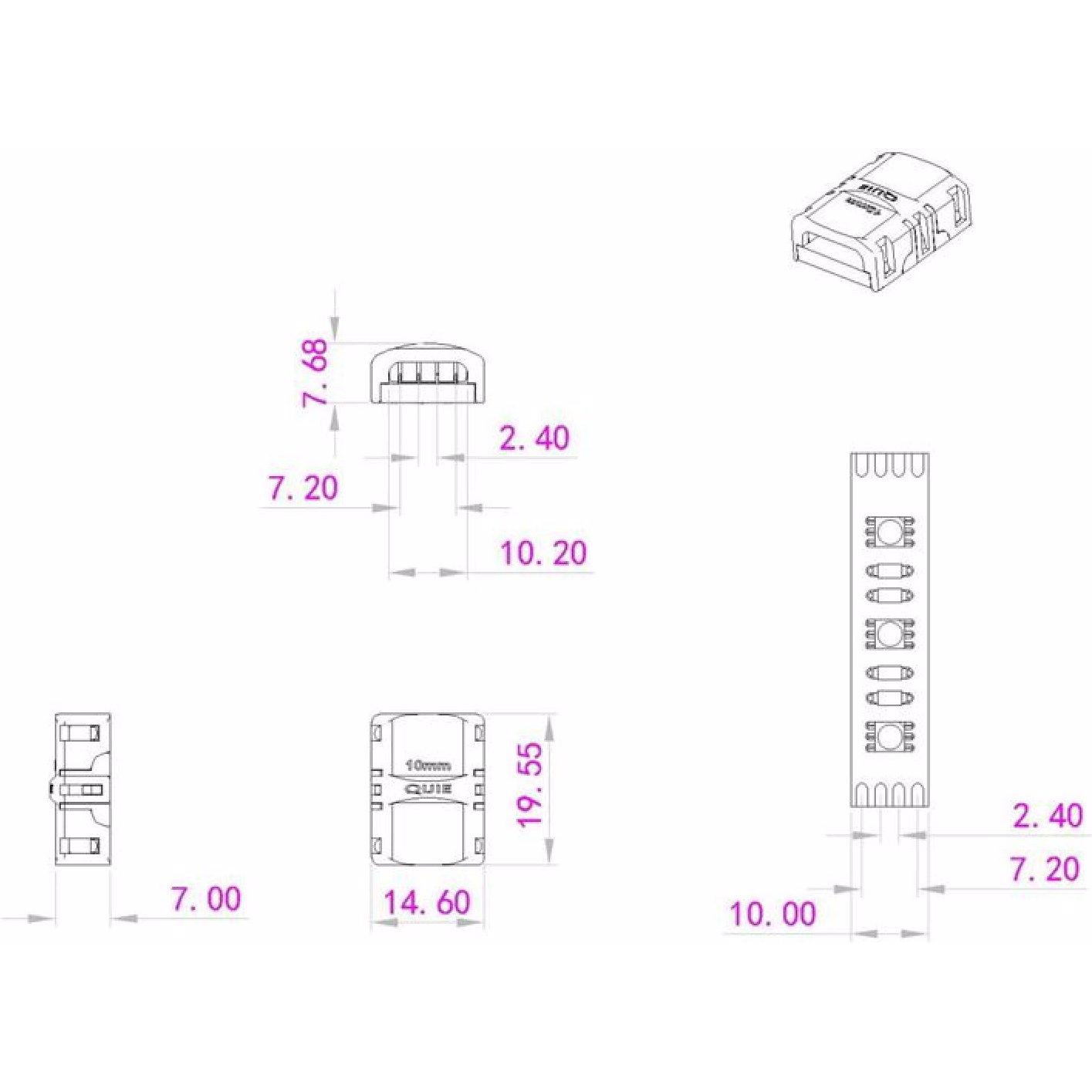 Eurolite, LED Streifen, LED Strip Verbinder 4Pin 10mm (4 cm)
