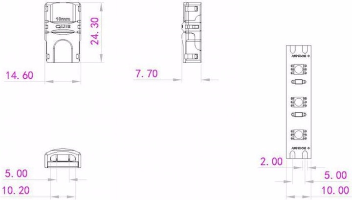 Produktbild Eurolite LED Strip flexibler Verbinder 2Pin 10mm (2 cm)