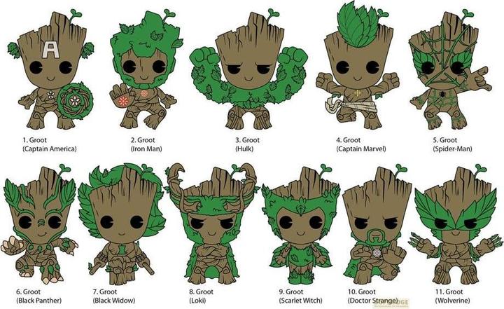 Produktbild Monogram Int. Guardians of the Galaxy PVC-Taschenanhänger Groot Series 2 Display (24)