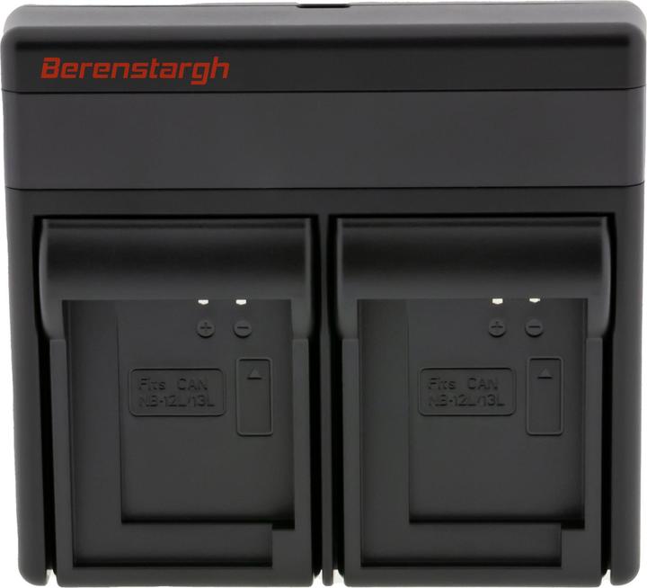 Produktbild Berenstargh Dual PD Hyper Ladegerät f. Canon NB12L NB13L USB-C in/out Powerbankfunktion (Kamera Akku Ladegerät)