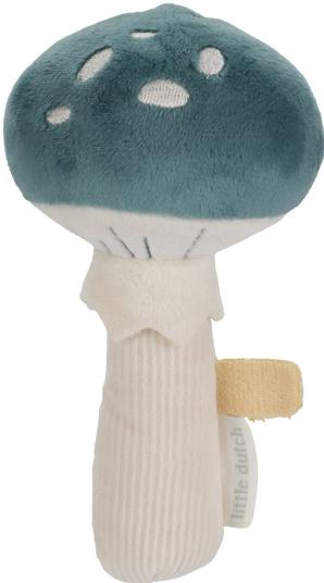Actual product image Little Dutch Rattle mushroom Forest Friends GRS