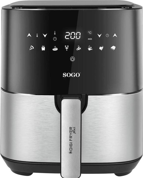 Actual product image Sogo AIR FRYER 5L DIGIFRYER S/S-1450W