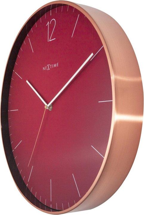 Produktbild Nextime Wanduhr Very Essential 40 Ø, Kupfer/Rot (40 cm)