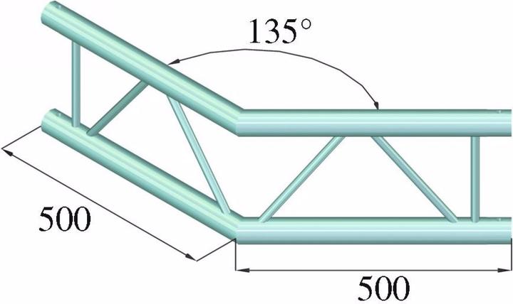 Actual product image Alutruss BILOCK BQ2-PAC23V 2-way corner 135°