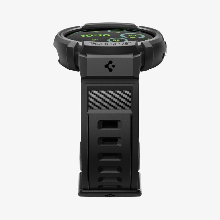 Actual product image Spigen Rugged Armor matte black - Google Pixel Watch 4 45mm