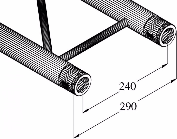 Produktbild Alutruss BILOCK E-GL22 290 2-Punkt-Traverse