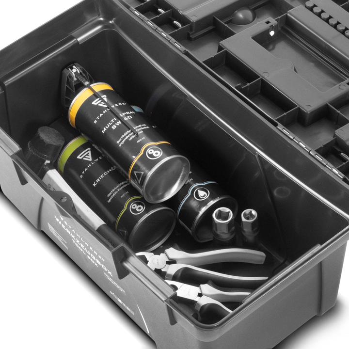 Produktbild Stahlwerk Toolbox Set mit 5 leeren Werkzeugkisten Modul-System Werkzeugkasten (5 Teile)