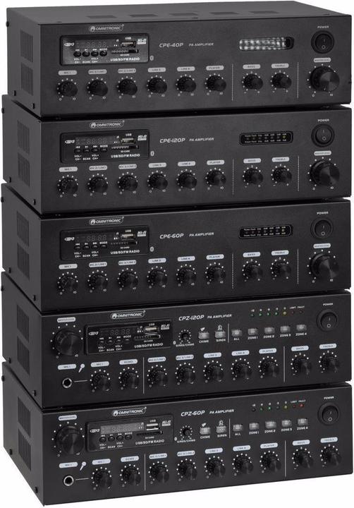 Actual product image Omnitronic CPZ-120P ELA ELA amplifier 120 W 4-channel 4 zones (Amplifier)