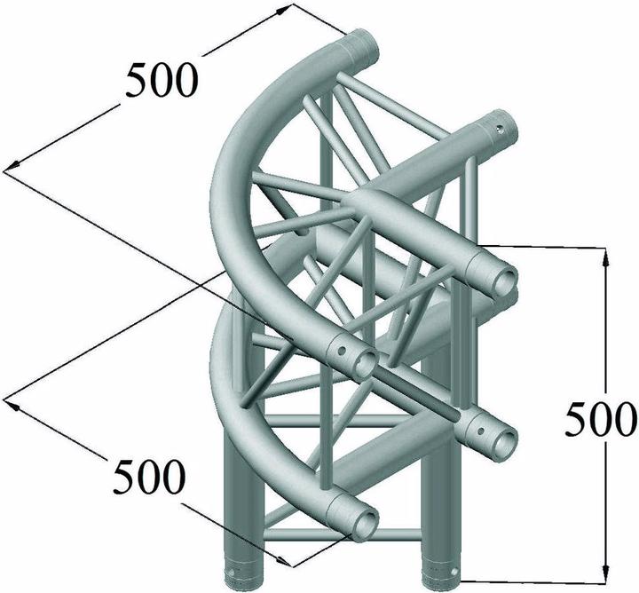 Actual product image Alutruss QUADLOCK 6082C-30R 3-way 90° corner