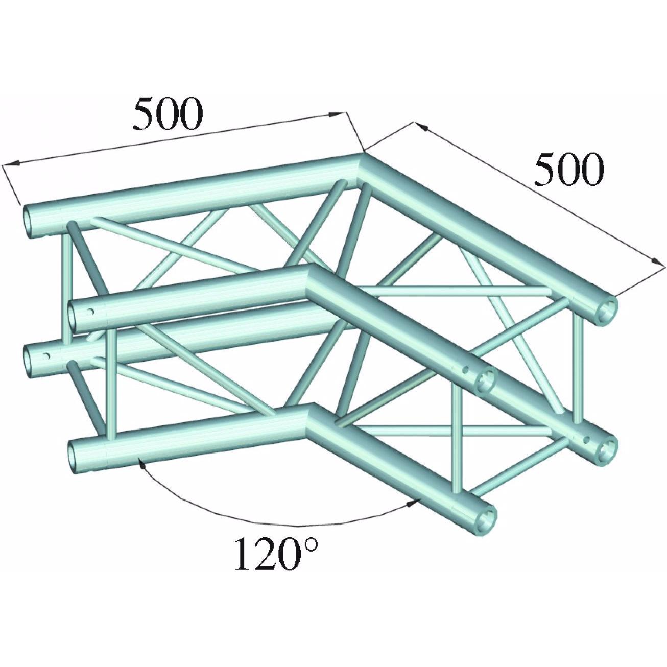 Thumbnail - Alutruss QUADLOCK S6082C-22 2-Wege-Ecke 120°, Montage Lichttechnik