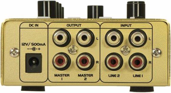 Actual product image Omnitronic GNOME-202P mini mixer gold (Studio- and Livemixer)