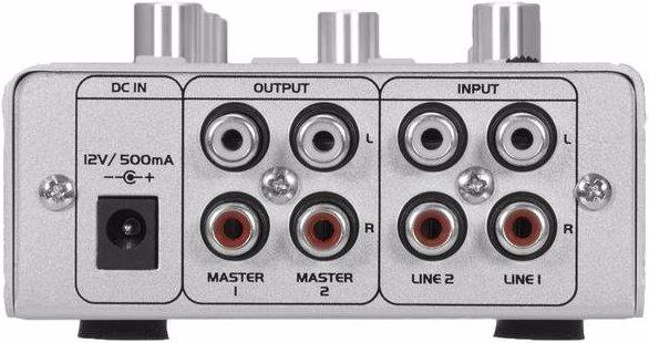 Actual product image Omnitronic GNOME-202P mini mixer silver (Studio- and Livemixer)