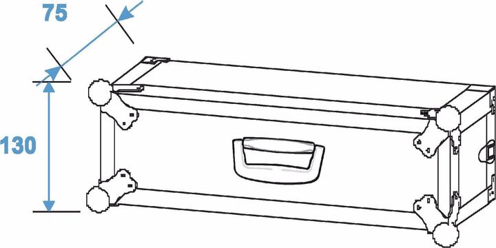 Actual product image Roadinger Effect rack CO DD, 2U, 40cm deep, black (19" Case)