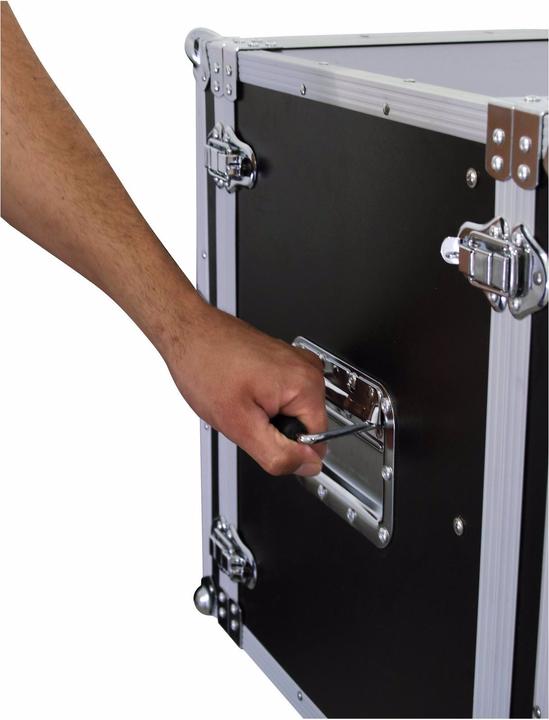 Actual product image Roadinger Effect rack CO DD, 10U, 38cm deep, bw (19" Case)