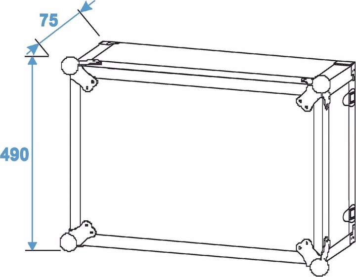 Produktbild Roadinger Effektrack CO DD, 10HE, 38cm tief, sw (19" Case)