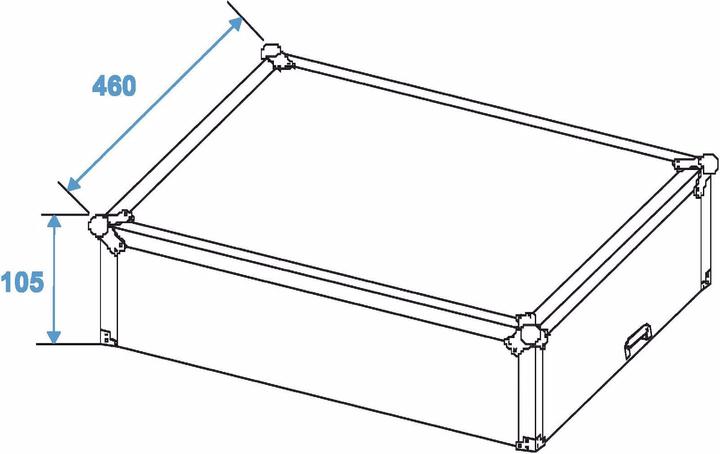 Produktbild Roadinger Mixer-Case Profi MCB-19, schräg, sw, 8HE (Universal)