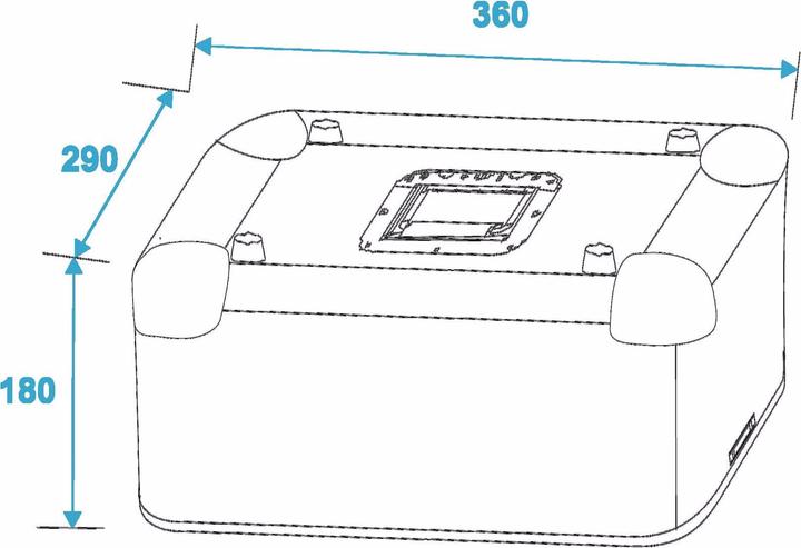 Actual product image Roadinger Plate case ALU 50/50,rounded, sw (Accessories)