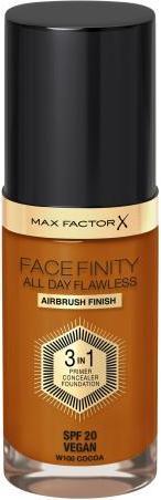 Image du produit Max Factor FACEFINITY ALL DAY FLAWLESS 3 IN 1 fond de teint #100-suntan (W100 Cacao)