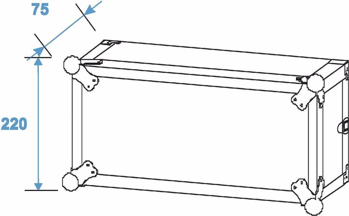 Immagine prodotto Roadinger Porta effetti CO DD, 4U, profondità 38cm, nero (Caso da 19 pollici)
