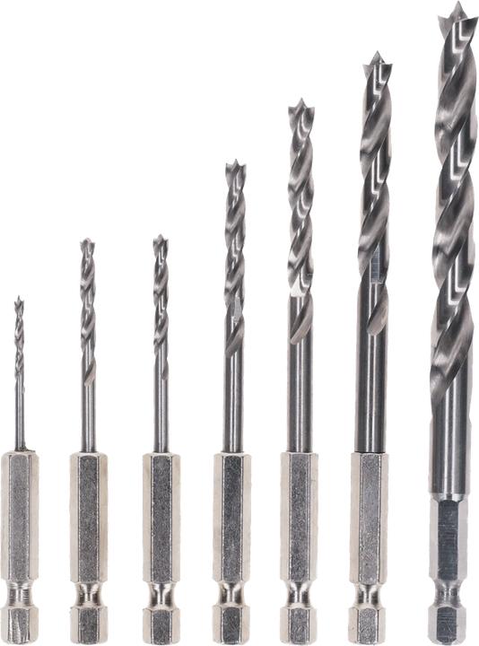 Produktbild Bosch Professional Zubehör PRO Wood HSS Holzspiralbohrer-Set. 7-tlg. (2 mm, 3 mm, 4 mm, 5 mm, 6 mm, 8 mm)