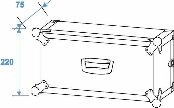 Produktbild Roadinger Effektrack CO DD, 4HE, 24cm tief, schwarz (19" Case)