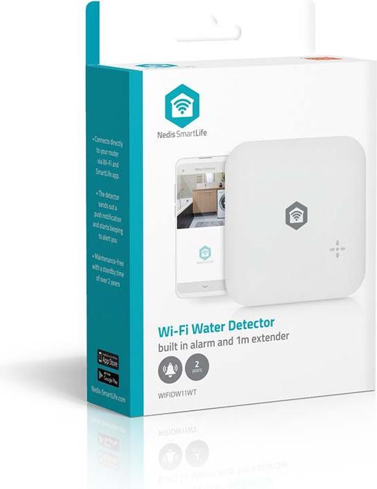 Produktbild Nedis SmartLife Wassermelder | Wi-Fi | Batteriebetrieben | Verlängerung enthalten | Max. Batterie-Le