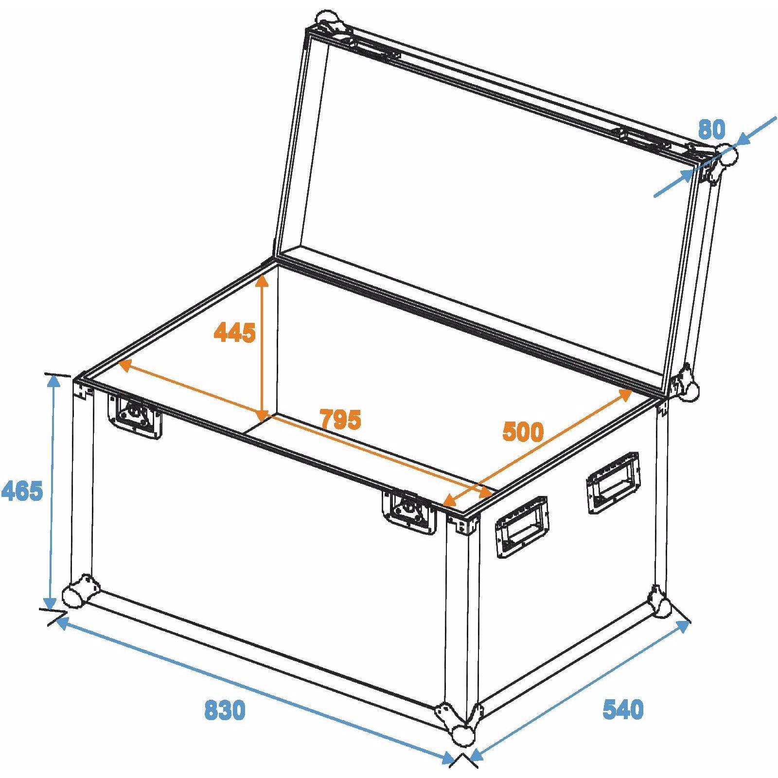 Thumbnail - Roadinger Universal-Case Profi 80x50x50cm (Universal), Audio Racks + Cases, Braun