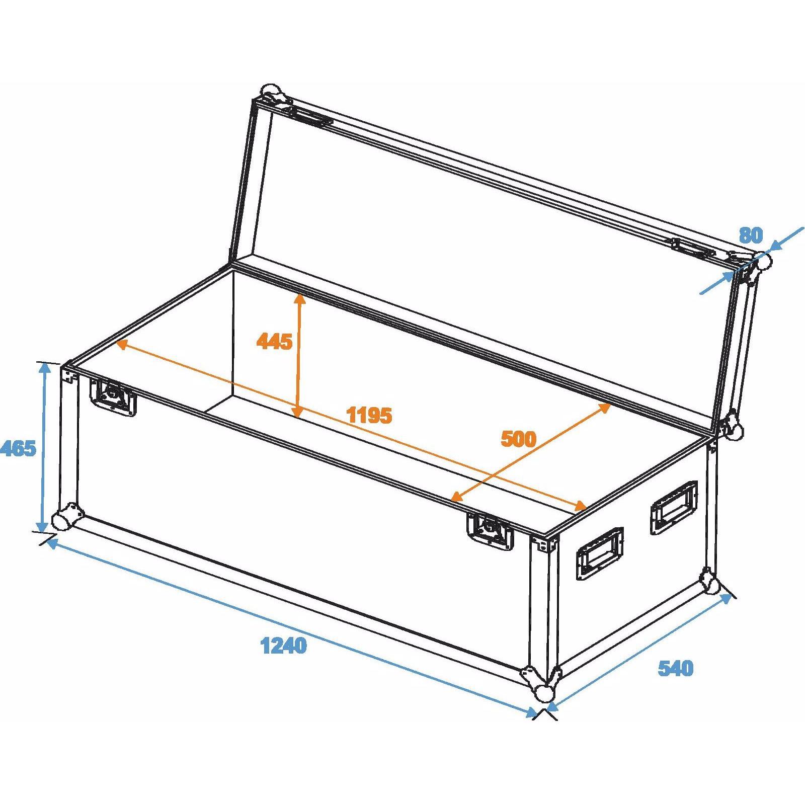 Thumbnail - Roadinger Universal-Case Profi 120x50x50cm (Universal), Audio Racks + Cases, Braun