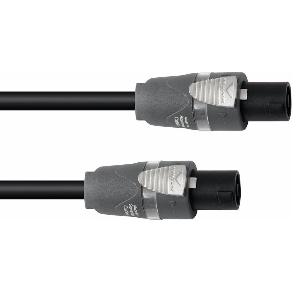 Sommer Cable Lautsprecherkabel Speakon 2x2,5 15m sw (15 m, 2.50 mm²), Lautsprecherkabel, Schwarz