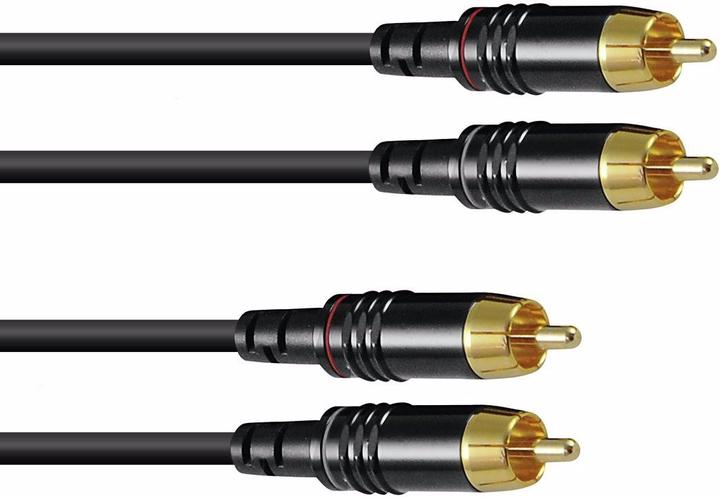 Sommer Cable Cinch cable 2x2 0,5m sw Hicon (0.50 m, Cinch Cables)