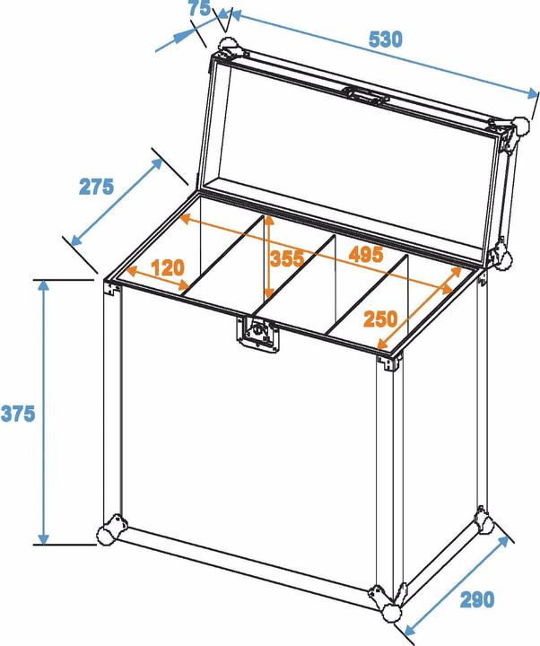 Produktbild Roadinger Flightcase 4x SLS Grösse M (Zubehör)